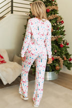 Alana Christmas Pattern Long Sleeve Top
