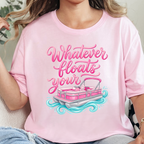 Wholesale Whatever Floats Your Boat Graphic Tee - Soft Pink