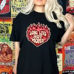 Wholesale Long Live Hot Moms Graphic Tee - Black Tee