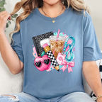 Wholesale Preppy Back to School Graphic Tee - Steel Blue