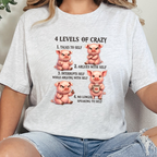 Wholesale 4 Levels of Crazy Graphic Tee - Ash Tee