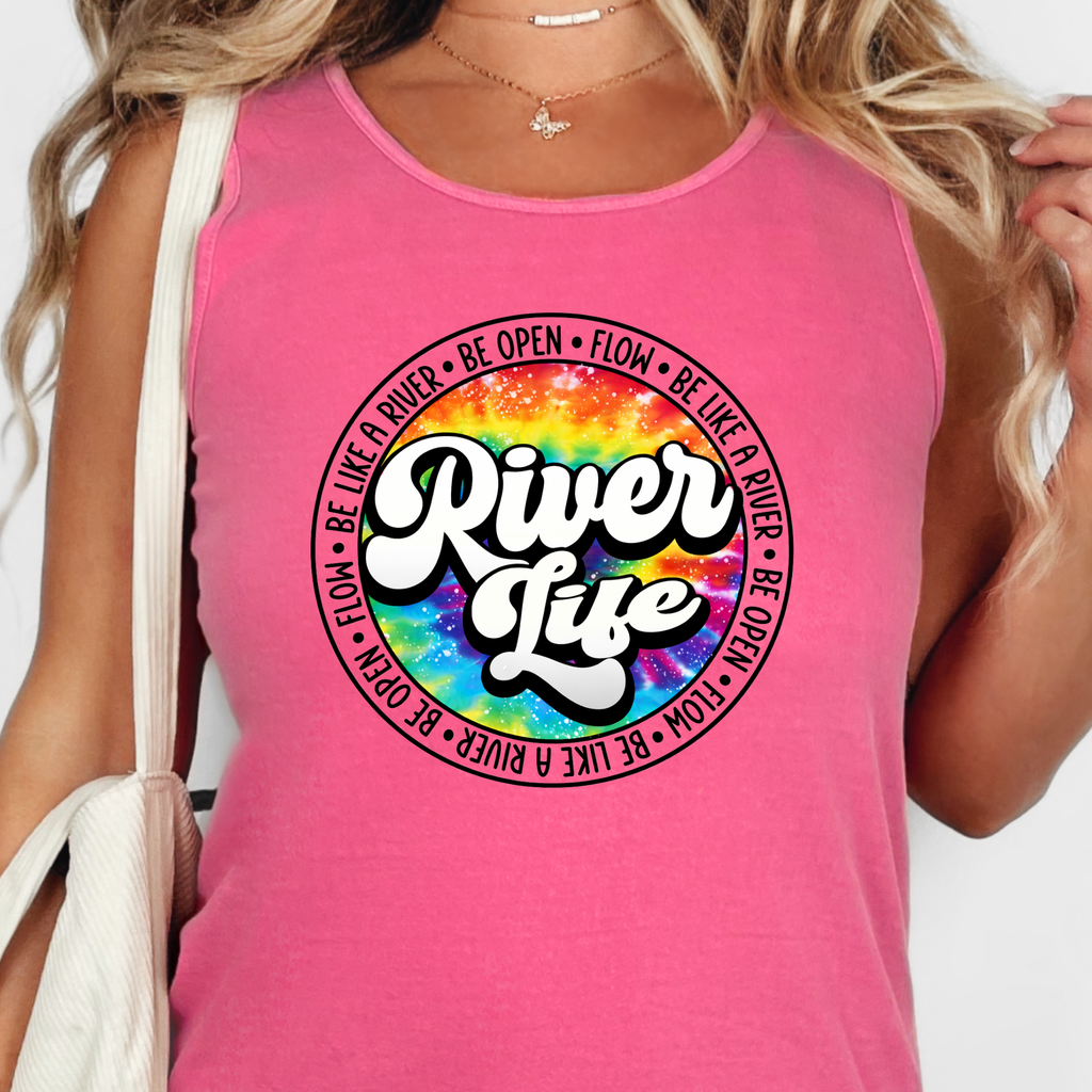 Wholesale River Life Circle Graphic Tank Top - CC Crunchberry Tank