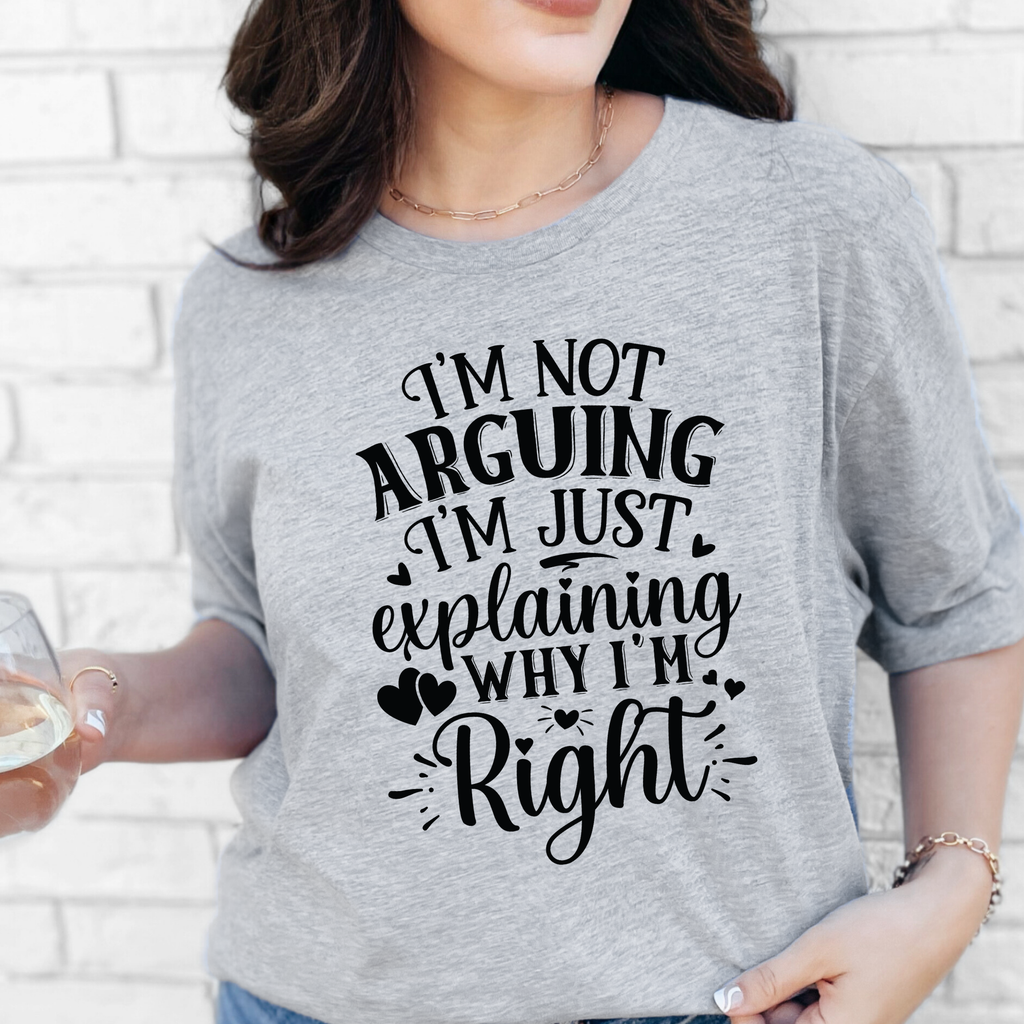 Wholesale I'm Not Arguing Graphic Tee - Grey Tee