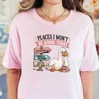 Wholesale Lazy Tired Goose Graphic Tee - Soft Pink