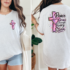 Wholesale Peace Grows Through Every Storm Graphic Tee - Ash