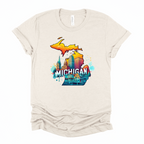 Wholesale Retro States Graphic Tee - Heather Dust Tee