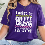 Wholesale Fueled by Coffee Chaos Graphic Tee - Team Purple Tee