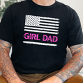 Wholesale Patriotic Girl Dad Graphic Tee - Black
