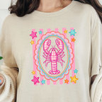 Wholesale - Pink Lobster Graphic Tee - Natural