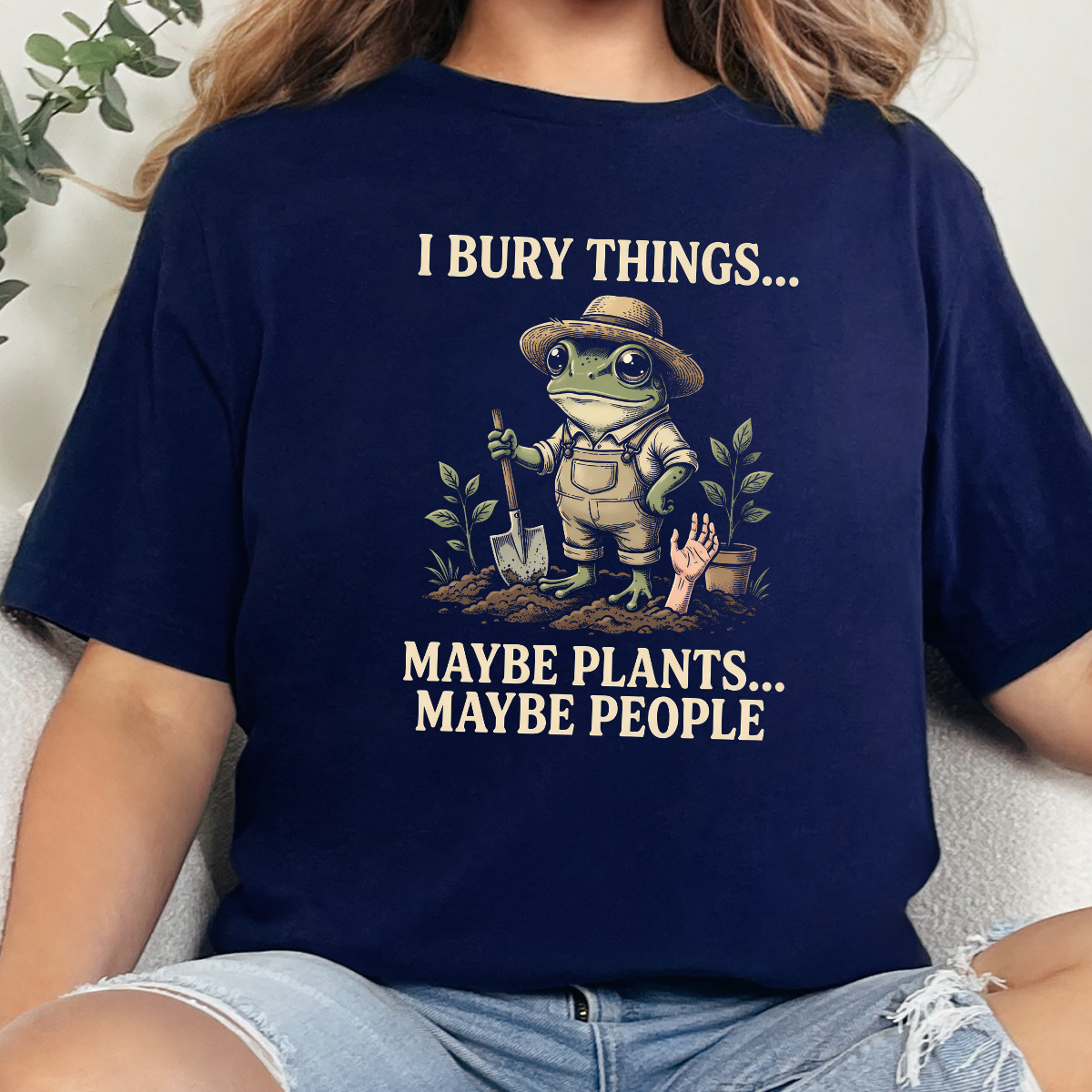 Wholesale I Bury Things Graphic Tee - Navy Tee