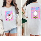 Wholesale Guess What Chicken Butt Graphic Tee - Pink Tee