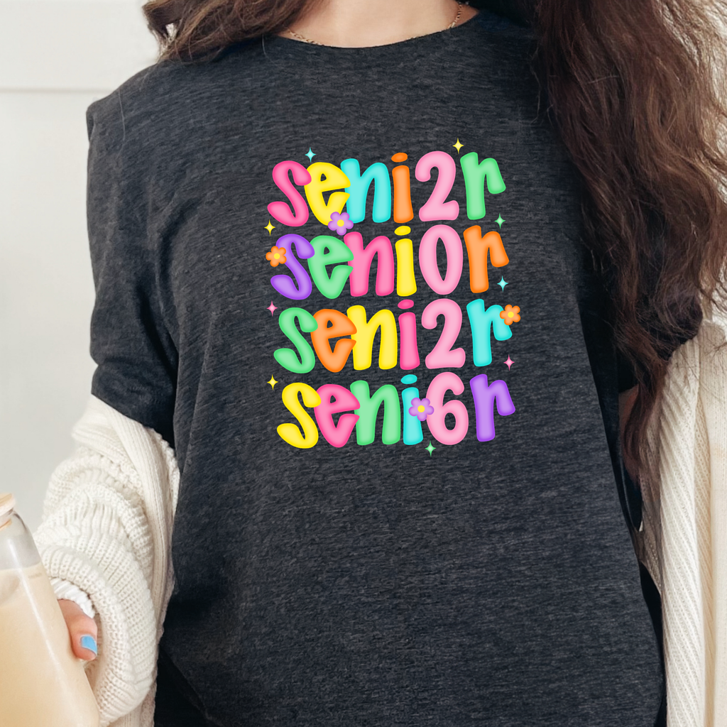 Wholesale Senior 2026 Color Graphic Tee - Dark Grey Heather Tee