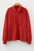 Alianna Collared Drawstring Pullover Top