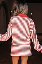 Zaylee Collared Drop Shoulder Pullover