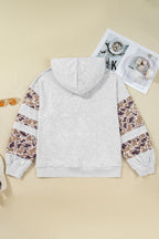 Sophia Patchwork asymmetric Sleeve PLUS Hoodie