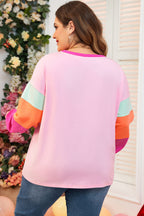 Harlow Plus Size Patchwork Long Sleeve Top