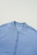 Nylah Stand Zipper Bomber Jacket