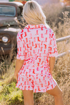 Western Cowgirl Boots Pajama Set