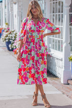 Lisa Puffy Half Sleeve Dress