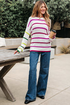 Emerson Colorful Striped Crew Neck Sweater