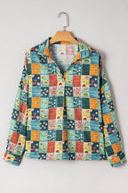 Zyla Up Sleeve Shift Blouse