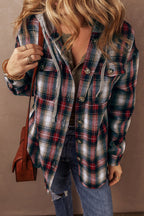 Ava Print Chest Hooded Shacket