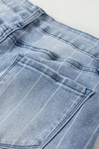 Sofia Pinstripe Wide Leg Jeans