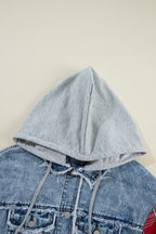 Olivia Hooded Raw Hem Jacket