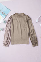 Madison Half Jacquard Satin Blouse