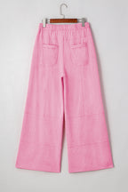 Brittany Mineral Wash Exposed Seam Drawstring Cargo Pants