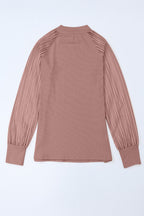 Elizabeth Crewneck Ribbed top Long Sleeve Top