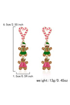 Ariya Heart Pendant Christmas Earrings