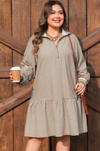 Noor Sleeve Ruffled Mini PLUS Dress