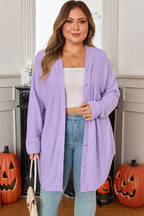 Rosie Waffle Knit Front PLUS Cardigan