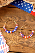Eden Beaded Large Hoop Earrings