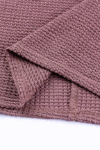 Evelyn Waffle Knit Loose Long Sleeve Top