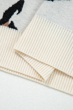 Jocelyn Block Patchwork Sleeve Sweater