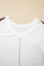 Julietta Patchwork Balloon Sleeve PLUS Blouse