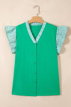 Presley Trim Flutter Sleeve PLUS Blouse