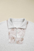 Olivia Patchwork Zipped Collar Pullover