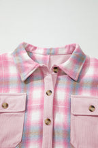 Sophia Corduroy Flap Patchwork Shacket