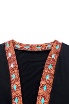 Madison Patchwork Open Front Cardigan