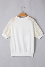 Paulina Lace Crochet Short Sleeve Top