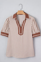 Romina Short Bubble Sleeve Blouse