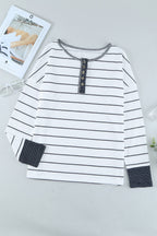 Simone Henley Waffle Knit Top