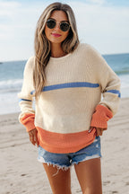 Gracelynn Striped Drop Shoulder Cozy Sweater