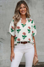 Briar Shirred Short Sleeve Blouse