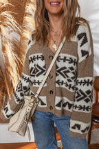 Adelynn Geometric Pattern Front Sweater