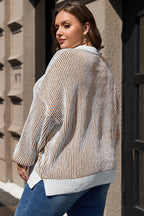 Aria Contrast Edge Loose Sweater