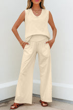 Kassidy Solid Color Tank Top Set